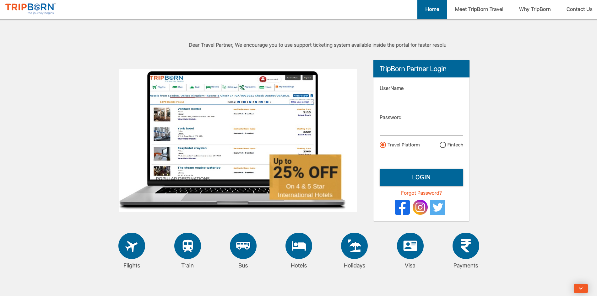 A-GDS bus portal screenshot